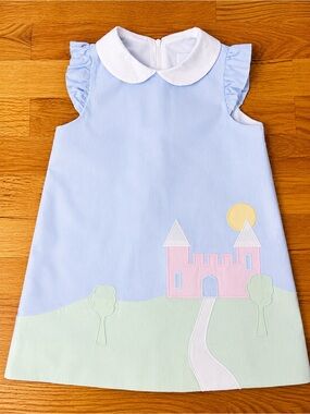 Florence Eiseman Castle Appliqué Dress 2T